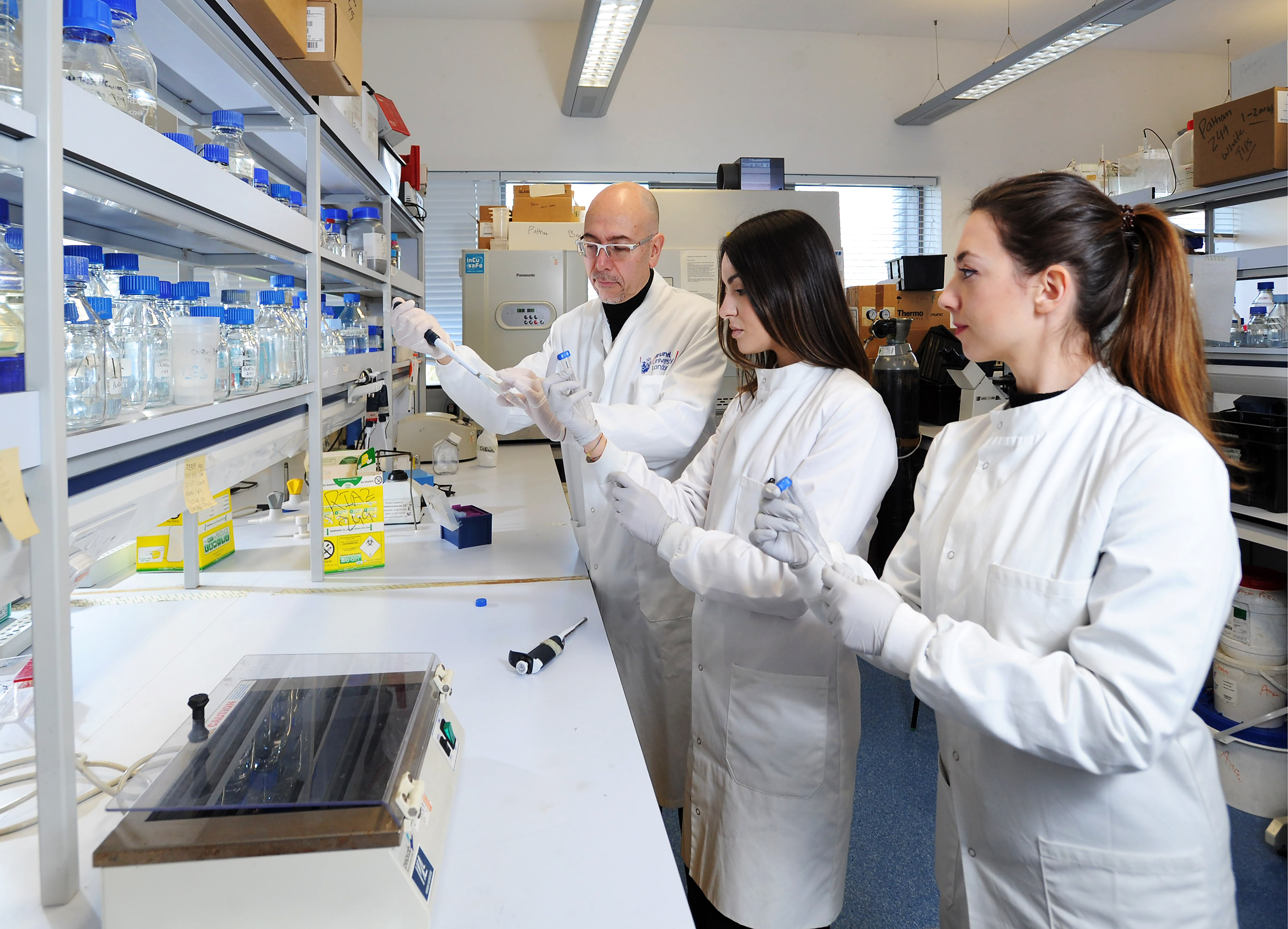 Arturo Sala in the lab for JustGiving Campaign 8
