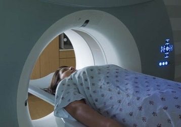 patient undergoing scans for head and neck cancer